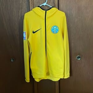 Very rare Yellow Denver Nuggets Therma Flex Showtime Men's Nba Hoodie
